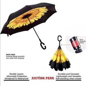 Reversible sunflower umbrella